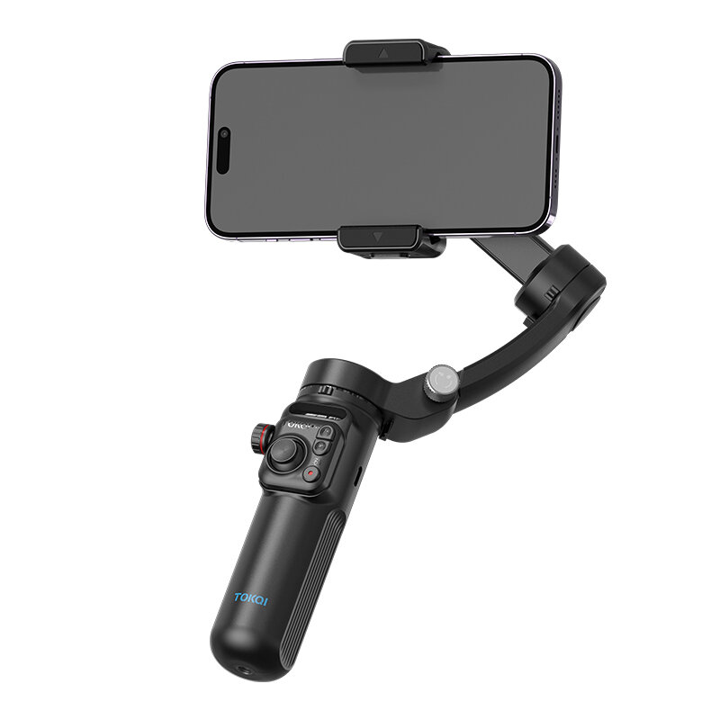 TOKQI M02 AI stabilizátor mobilného telefónu 3-osový skladací kardan s odnímateľným magnetickým diaľkovým ovládaním inteligentné sledovanie gestami Anti Shake nahrávanie videa Statívové gimbaly pre smartfón Android Apple