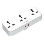 LDNIO SC3317 2500W Tomada de energia de plugue giratório com 3AC + USB-A + USB-C PD QC3.0 PPS SCP Adaptador de tira de energia de carregamento rápido Plugue da UE Plugue dos EUA para iPhone 16 16 Pro 15 14 13 Pro Max para Huawei Mate XT para Xiaomi 15pro
