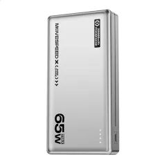 MOVESPEED E20-65 65W 74Wh 20000mAh Power Bank External Battery Power Supply with 2 Inputs & 3 Outputs Support PD3.0/2.0 QC4.0/3.0/2.0 PPS SCP AFC Apple 5V2.4A Fast Charging for iPhone 16 16 Pro 15 14 13 for Huawei Mate XT for Xiaomi 15pro for iPad Pro