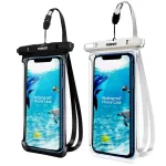 Fonken IPX8 Waterproof Phone Case with Lanyard Full Touch Screen Clear Dry Bag for Up to 6.5 Inch Phones Swimming Beach Snorkeling Underwater Photography Protection