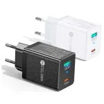 [GaN Tech] BK312 35W 2-Port USB PD Charger USB-A+USB-C PD QC3.0 PPS Fast Charging Wall Charger Adapter EU Plug for iPhone 15 14 13 for Xiaomi 14pro for Huawei Mate60 Pro for Samsung Galaxy S24