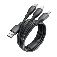 Baseus Fast Speed Series 3.5A USB-A to Micro/iP/USB-C Кабель быстрой зарядки Передача данных Линия луженой меди Сердечник 0,8 м / 1,3 м Длина для iPhone 16 16 Pro 15 14 13 Pro Max для Huawei Mate XT для Xiaomi 15pro