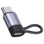 USAMS US-SJ677 AU17 PD30W iP to Type-C Aluminium Alloy Adapter Converter with Anti-Lost Lanyard