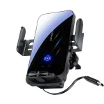 SD06 66W Fast Magnetic Wireless Car Charger Holder Built-in 70cm Retractable Cable 15W Wireless Charging Infrared Sensor Auto Open and Close Car Air Vent Mount Bracket for Smartphone for iPhone 16 Pro Max 15 Pro 14 13 for Huawei Pura X for Xiaomi 15 Ultra