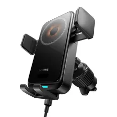 Baseus BS-CM043 15W Wireless Car Phone Holder Charger Air Vent Fast Wireless Charging Mount Bracket for Smart Phones for iPhone 16 16 Pro Max 15 14 13 for Huawei Mate XT for Xiaomi 15pro for Samsung Galaxy Z Flip6