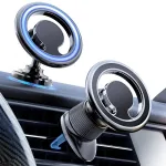Mini Magnetic Car Phone Holder Stand 360° Rotary Support in Car for iPhone 15 14 13 Pro Magnet Car Air Vent Clip Cellphone Mount