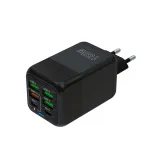 150W 6-Port 4USB+2PD Multi-port 5V 2.4A Fast Charger Wall Charger Adapter EU Plug for iPhone 13 14 14Pro for Redmi K60 for Huawei Mate50 for Samsung Galaxy S23