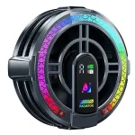TH06 AI Smart Tablet Cooler Semiconductor Cooling 4 Gear Adjustable Magnetic Clip RGB Display Real Time Temp Control for iPad