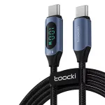 Toocki TQ-X03 5A PD100W Type-C to Type-C Cable Digital Display Support Fast Charging Data Transmission Tinned Copper Core Line 1M/2M Long for iPhone 15 15 Plus for Huawei Pura 70 Ultra for Samsung Galaxy Z Flip 6