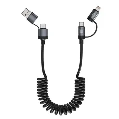 6 А 100 Вт USB-A/USB-C к iP/USB-C Телескопический кабель PD Быстрая зарядка Передача данных Медный сердечник Линия 1,5 м Длина 1,5 м для iPhone 16 15 Pro 14 13 12 Pro Max для Xiaomi 15pro для Huawei Mate 70 Pro для Samsung Galaxy S25 Ultra