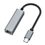 USB Type C to Gigabit Network Card Port Network Cable Adapter USB-C to RJ45 Driveless for Laptops Tablets