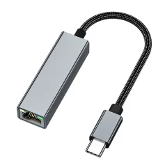 USB Type C to Gigabit Network Card Port Network Cable Adapter USB-C to RJ45 Driveless for Laptops Tablets
