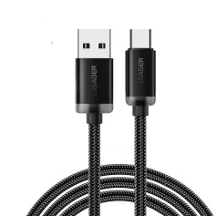 ESSAGER ES-X60 3A USB-A do Type-C Kabel QC3.0 AFC FCP Szybkie ładowanie Transmisja danych Miedziany rdzeń Linia 1M/2M Długi dla iPhone 16 15 15 Plus dla Huawei Mate XT dla Samsung Galaxy Z Flip6 dla Xiaomi MIX Fold4