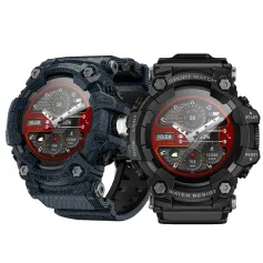 LOKMAT ATTACK GT 1.32inch HD Screen 5ATM&IP68 Waterproof Compass Flashlight SOS Function bluetooth Call Heart Rate Blood Pressure Blood Oxygen Monitor Sleep Monitoring Multi-sport Modes Music Playback Smart Watch
