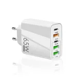 F002 65W 5-Port USB PD Charger 3USB-A+2USB-C Fast Charging Wall Charger Adapter EU Plug for iPhone 12 13 14 14 Pro for Samsung Galaxy S23 for Redmi K60 for Oppo Reno9