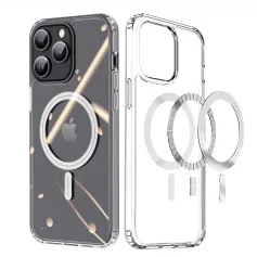 DUX DUCIS Slim Transparent Phone Case Strong Magnetic Attraction Cover with Airbag Shockproof for iPhone 15 15Plus 15 Pro 15Pro Max