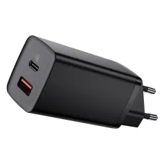 [GaN Tech] Baseus GaN2 Lite 65W 2-Port USB PD Charger USB-A+USB-C PD3.0 QC4+ QC3.0 SCP MTK Fast Charging Wall Charger Adapter EU Plug for iPhone 15 14 13 for Huawei Mate60 Pro for Xiaomi 14pro for Samsung Galaxy S24