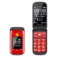 MAFAM F899 2.4 inç Çift Ekran 2800mAh FM Titreşim SOS Hızlı Hızlı El Feneri Yüksek Sesli Çevirmeli Özellikli Telefon