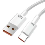10A 120W USB-A to Type-C Cable Fast Charging Data Transmission Tinned Copper Core Line 1M/2M Long for iPhone 15 15 Plus for Huawei Pura70 Ultra for Honor V40 for Xiaomi Civi4 Pro