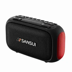 SANSUI F31 Mini bluetooth Speaker Dual 40mm Magnetic Speakers Bass Enhancement Unit RGB Light Hands-free Call Support TF Card USB Drive 3.5mm AUX Playback FM Radio Mini Wireless Speakers