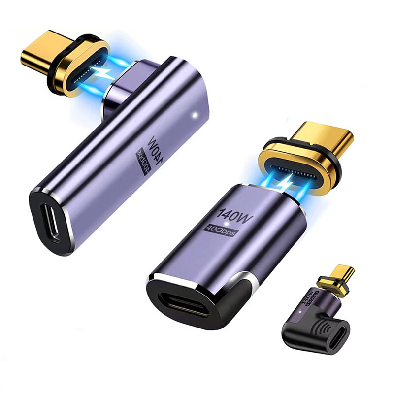 140W USB4.0 40Gbps Thunderbolt3 Magnetic Type-C to Type-C Fast Chargeing Magnet Converter Cable 8K@60Hz OTG USB Type C Adapter