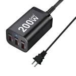 [GaN Tech]Bakeey 200W 6-Port USB PD Charger 3USB-A+3USB-C Fast Charging Desktop Charging Station EU Plug US Plug for iPhone 15 14 13 for Huawei Pura 70 Ultra for Xiaomi Civi 4 Pro for Samsung Galaxy S24