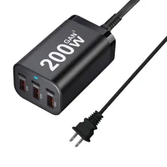 [GaN Tech]Bakeey 200W 6-Port USB PD Charger 3USB-A+3USB-C Fast Charging Desktop Charging Station EU Plug US Plug for iPhone 15 14 13 for Huawei Pura 70 Ultra for Xiaomi Civi 4 Pro for Samsung Galaxy S24