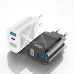 USLION 65W GaN Duvar Şarj Cihazı 33W USB-C PD PPS / 33W USB-A QC3.0 Hızlı Şarj iPhone 13 13 Mini iPad Pro 2021 için Samsung Galaxy S22 Ultra MacBook Air M1 için