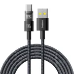 Baseus Display 2 100W USB-A to Type-C LED Display Cable Fast Charging Data Transmission Tin-Plated Copper Core Line 1M/2M Long for iPhone 16 16 Pro 15 Pro Max for Samsung Galaxy Z Flip6 for Xiaomi 15pro for Huawei Mate XT
