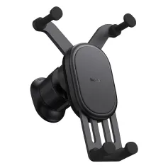 Baseus Gravity Car Phone Holder Air Vent Clip Bracket Y-shaped Gravitational Structure Silicone Pad Mount Stand with Tail Hook for iPhone14 Pro Max for Huawei P50 for Samsung Galaxy Note 20 Ultra for Xiaomi Mi12