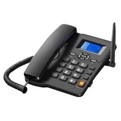 ETS-6588 Wireless Fixed Wireless Phone Cordless Desktop Telephone Support GSM Dual SIM Card Integrated Antenna with FM Radio for Office Home Hotel