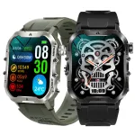 T26LDE 1.96inch HD Screen LED Flashlight bluetooth Call Heart Rate Blood Pressure SpO2 Monitor Sleep Monitoring SOS Emergency Call Women's Health Multi-sport Modes Music Playback IP68 Waterproof Smart Watch