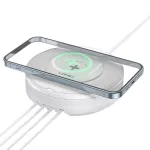 LDNIO AW003 32W 5-in-1 Desktop Wireless Charger Charging Station with 4-Port PD/QC3.0 Fast Charger and Wireless Charger Pad EU Plug/US Plug for iPhone 16 16 Pro 15 14 13 Pro Max for iPad Pro for MacBook Pro for Airpods