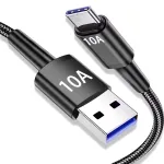 6A 120W USB-A to Type-C Cable Fast Charging Data Transmission Copper Cord Line 1M/2M Long for iPhone 16 15 15 Plus for Huawei Mate XT for Xiaomi MIX Fold4 for Samsung Galaxy Z Fold6