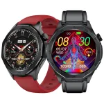 ET480 1.43inch AMOLED Display ECG Non-invasive Blood Glucose Blood Composition Measurement BMI Boby Fat bluetooth Call Heart Rate Blood Pressure Blood Oxygen Monitor Sleep Monitoring Women's Health Multi-sport Modes IP68 Waterproof Smart Watch