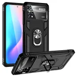 Bakeey for Xiaomi POCO X4 PRO 5G Case Armor Bumpers Shockproof Magnetic with 360 Rotation Finger Ring Holder Stand PC Protective Case Non-Original