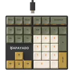 Mechzone K33 33-Keys Wired Mechanical Keypad Mini RGB Numeric Keyboards PBT Sublimation Keycaps Red Switch for Finance Business Keypad Laptop Keyboard