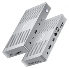 ULT-unite 12-in-1 Thunderbolt4 Docking Station with 40Gbps 4K Triple Display 85W PD USB-C HDMI/DP 1000M Ethernet SD TF Card Reader Aluminum Multi-ports Hub Adapter for Laptop Computer Windows Compatible