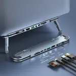 Bakeey 6-in-1 Stand Bracket Type-C Docking Station USB Hubs with USB3.0 4K HDMI PD3.0 SD/TF Card Reader 3.5mm Audio for Laptop Matebook HUAWEI XIAOMI