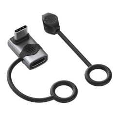 Hagibis 240W USB-C to C Adapter with Lanyard 80Gbps 90 Degree Converter 8K Video USB4 Adapter for MacBook iPhone 16 Pro Tablet