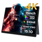 HAILESI 15 Pous FHD 3240 * 2160P Portable Monitè Òdinatè Gaming Montre 450nit 60Hz 100% SRGB IPS Mini HD Kalite-C Ekstèn ekstèn pou Smartphone Grenn Laptop Jwèt Konsola