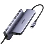 UGreen CM195 7-in-1 Type-C Docking Station USB Adapter with USB-A3.0*2 / USB-C 3.0 / USB-C PD / HD / SD&TF Card Reader Slot Multi-ports Splitter Adapter for PC Laptop Matebook HUAWEI XIAOMI