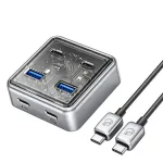 ORICO 4-in-1 USB3.2 Hub Splitter Type-C Docking Station XHJ2U2C with USB-A*2 USB-C*2