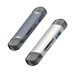 6-in-1 OTG Type-C&USB Card Reader with Flash Disk SD/TF Interface Multifunctional USB Adapter for Phone Laptop Computer