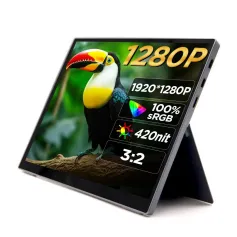 HAILESI 10.5 Inch FHD 1280P Portable Monitor Computer Gaming Display USB C External Screen for Smartphone Tablet Laptop Game Consoles