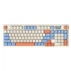 LANGTU L98 Wired RGB Gaming Keyboard with Display Screen and Volume Knob 98-Keys Gasket Structure Waterproof Membrane Mute Keyboards for PC Laptop Computer