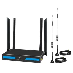 ED123 4G LTE Industrial Router 150Mbps ຄວາມໄວສູງ 300Mbps SIM Card Slot External Antennas Outdoor Plug and Play