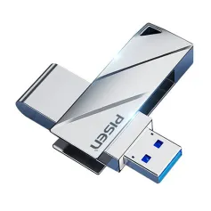 Pisen USB3.0 Flash Drive 256G/128G/64G 120MB/S Fast Reading Speed Pendrive 360° Rotary Portable Zinc Alloy Memory U Disk for PC Laptop Computer Offices