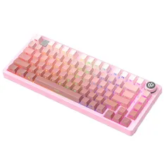 LEOBOG Hi75 Aluminum Alloy Wired Mechanical Keyboard with Multimedia Knob Gasket Structure Hot Swappable RGB Type-C 81 Keys 75% Layout Self-assembly Customized Gaming Keyboard