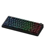 AULA F75 80 Keys Tri-mode Mechanical Keyboard with Knob Hot Swappable Gasket Structure RGB BT/2.4G/Type-C Wired 75% Layout Customized Gaming Keyboard